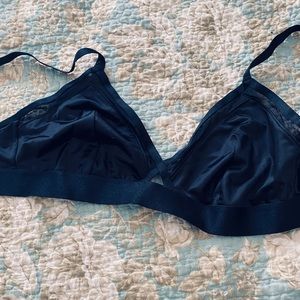 Unlined black bralette